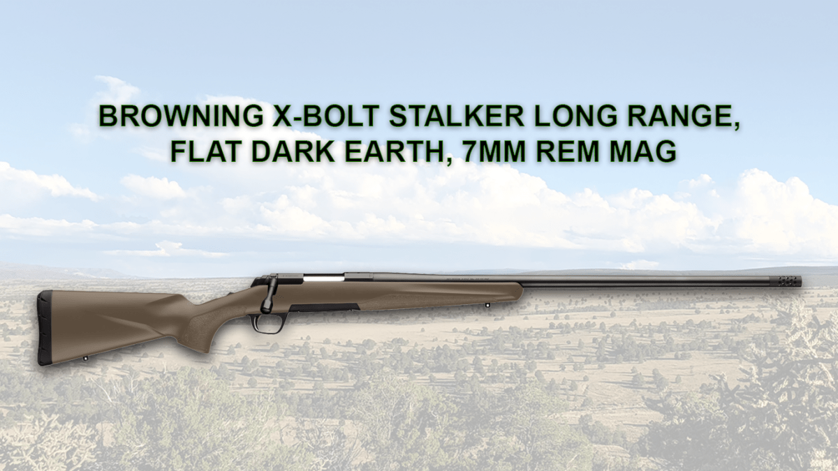 Threaded for suppressor with detachable muzzle brake 26-inch heavy-sporter barrel, hand-chambered and target crown 1:8-inch twist rate Flat dark earth composite stock RMEF logo on grip cap Rifle is currently not in production making RMEF events the only place it is available for purchase