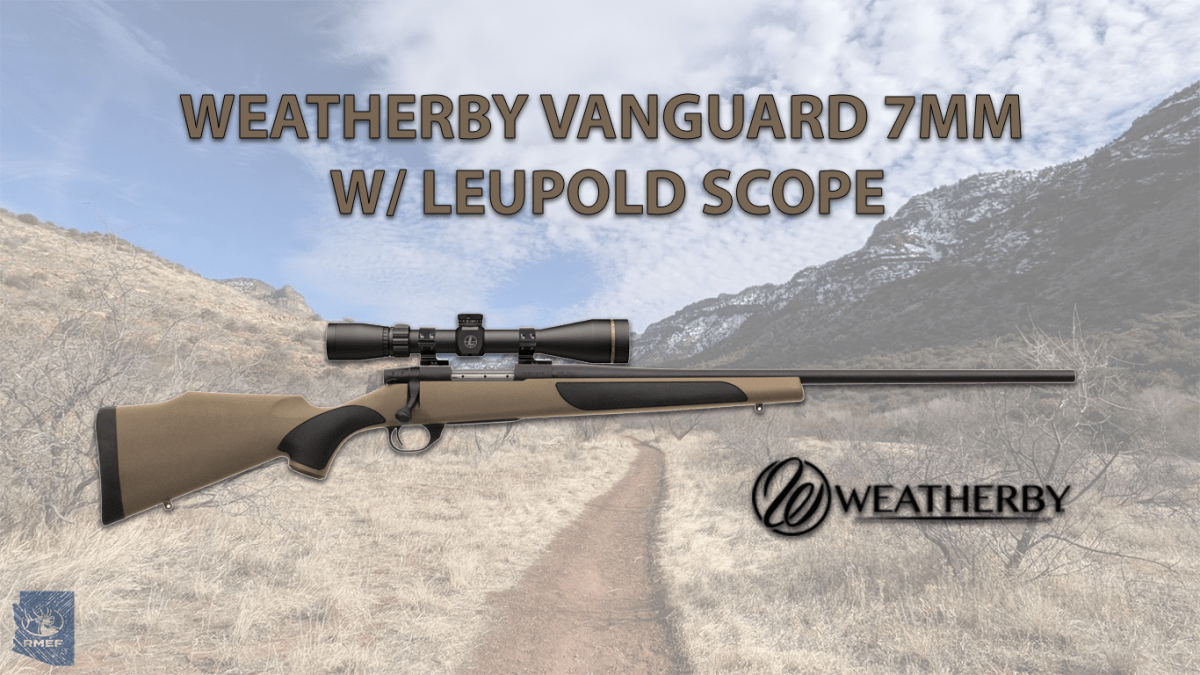 WEATHERBY VANGUARD FDE SYNTHETIC WITH LEUPOLD SCOPE, 7MM